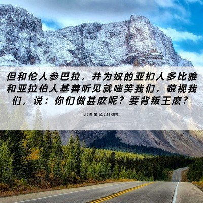 Picture 06 - 尼 希 米 记 2:19 CUVS - 但 和 伦 人 参 巴 拉 ， 并 为 奴 的 - Bible Verse Picture