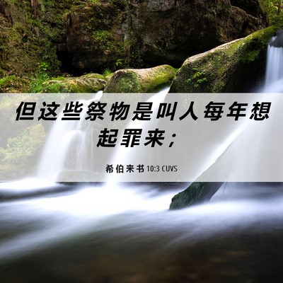 Picture 06 - 希 伯 来 书 10:3 CUVS - 但 这 些 祭 物 是 叫 人 每 年 想 起 - Bible Verse Picture