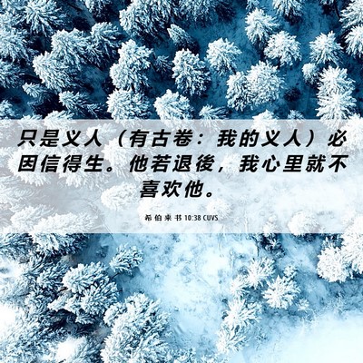 Picture 06 - 希 伯 来 书 10:38 CUVS - 只 是 义 人 （ 有 古 卷 ： 我 的 义 - Bible Verse Picture