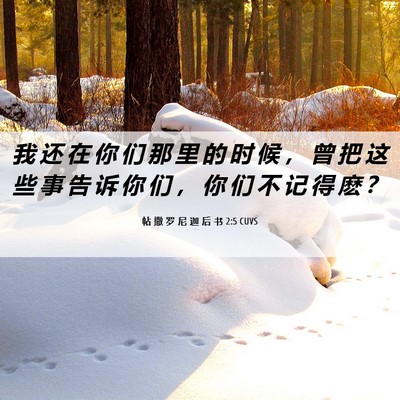 Picture 06 - 帖 撒 罗 尼 迦 后 书 2:5 CUVS - 我 还 在 你 们 那 里 的 时 候 ， 曾 - Bible Verse Picture
