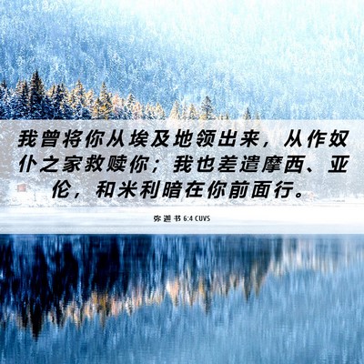Picture 06 - 弥 迦 书 6:4 CUVS - 我 曾 将 你 从 埃 及 地 领 出 来 ， - Bible Verse Picture