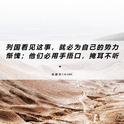 Picture 06 - 弥 迦 书 7:16 CUVS - 列 国 看 见 这 事 ， 就 必 为 自 己 - Bible Verse Picture