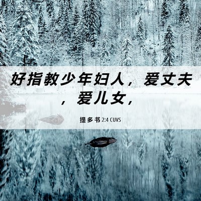 Picture 06 - 提 多 书 2:4 CUVS - 好 指 教 少 年 妇 人 ， 爱 丈 夫 ， - Bible Verse Picture