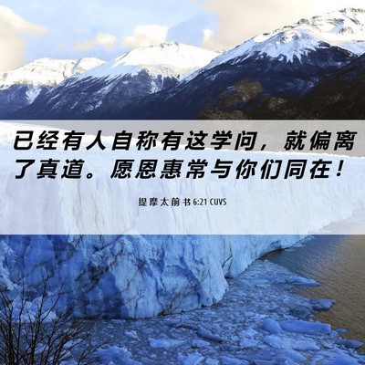 Picture 06 - 提 摩 太 前 书 6:21 CUVS - 已 经 有 人 自 称 有 这 学 问 ， 就 - Bible Verse Picture