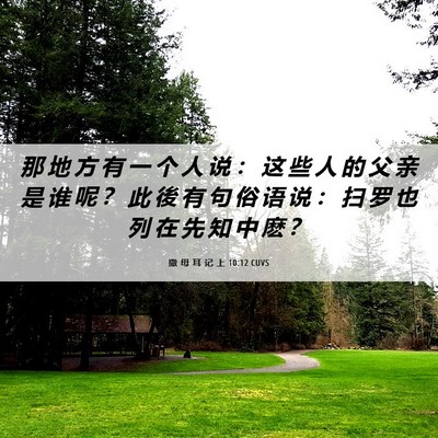 Picture 06 - 撒 母 耳 记 上 10:12 CUVS - 那 地 方 有 一 个 人 说 ： 这 些 人 - Bible Verse Picture
