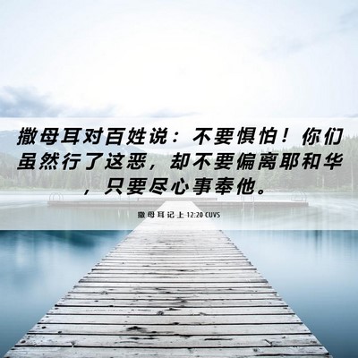 Picture 06 - 撒 母 耳 记 上 12:20 CUVS - 撒 母 耳 对 百 姓 说 ： 不 要 惧 怕 - Bible Verse Picture