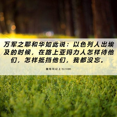Picture 06 - 撒 母 耳 记 上 15:2 CUVS - 万 军 之 耶 和 华 如 此 说 ： 以 色 - Bible Verse Picture
