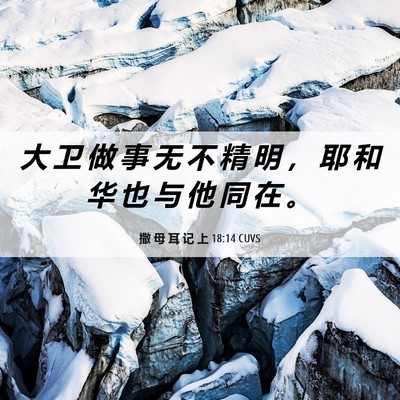 Picture 06 - 撒 母 耳 记 上 18:14 CUVS - 大 卫 做 事 无 不 精 明 ， 耶 和 华 - Bible Verse Picture