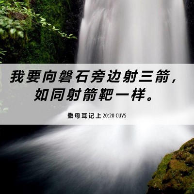 Picture 06 - 撒 母 耳 记 上 20:20 CUVS - 我 要 向 磐 石 旁 边 射 三 箭 ， 如 - Bible Verse Picture