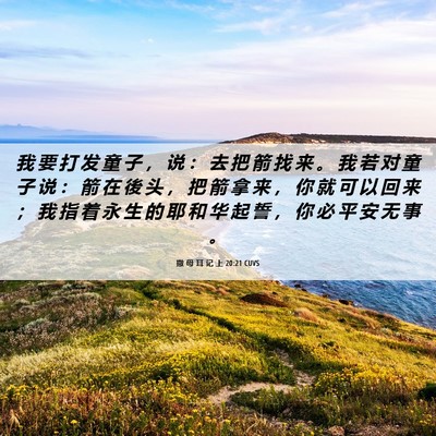 Picture 06 - 撒 母 耳 记 上 20:21 CUVS - 我 要 打 发 童 子 ， 说 ： 去 把 箭 - Bible Verse Picture