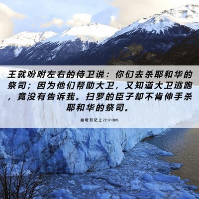 Picture 06 - 撒 母 耳 记 上 22:17 CUVS - 王 就 吩 咐 左 右 的 侍 卫 说 ： 你 - Bible Verse Picture
