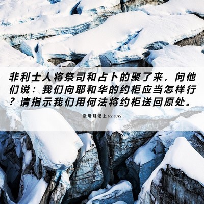Picture 06 - 撒 母 耳 记 上 6:2 CUVS - 非 利 士 人 将 祭 司 和 占 卜 的 聚 - Bible Verse Picture