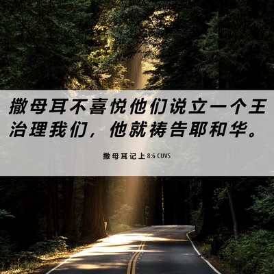 Picture 06 - 撒 母 耳 记 上 8:6 CUVS - 撒 母 耳 不 喜 悦 他 们 说 立 一 个 - Bible Verse Picture