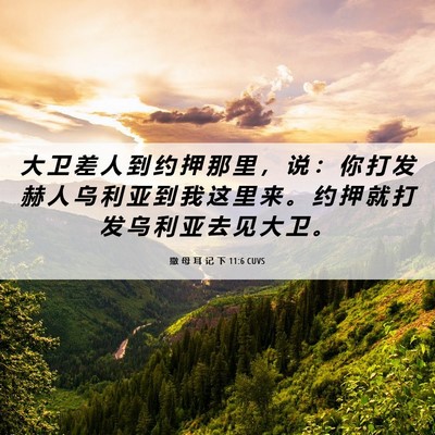 Picture 06 - 撒 母 耳 记 下 11:6 CUVS - 大 卫 差 人 到 约 押 那 里 ， 说 ： - Bible Verse Picture
