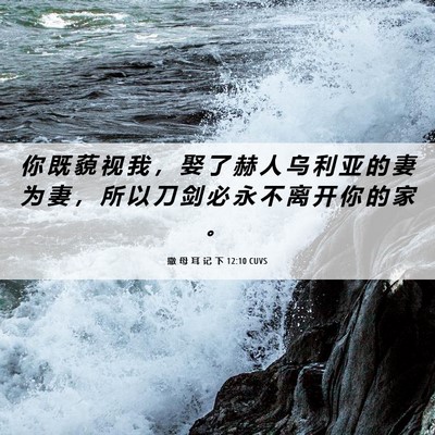Picture 06 - 撒 母 耳 记 下 12:10 CUVS - 你 既 藐 视 我 ， 娶 了 赫 人 乌 利 - Bible Verse Picture