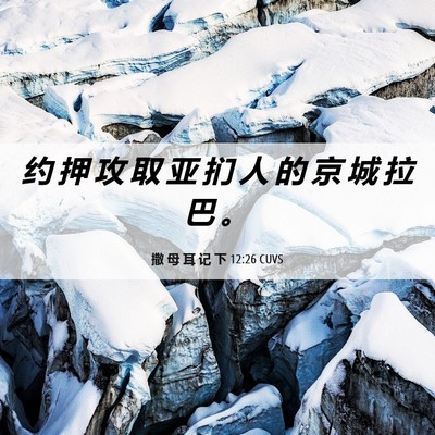 Picture 06 - 撒 母 耳 记 下 12:26 CUVS - 约 押 攻 取 亚 扪 人 的 京 城 拉 巴 - Bible Verse Picture