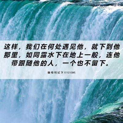 Picture 06 - 撒 母 耳 记 下 17:12 CUVS - 这 样 ， 我 们 在 何 处 遇 见 他 ， - Bible Verse Picture