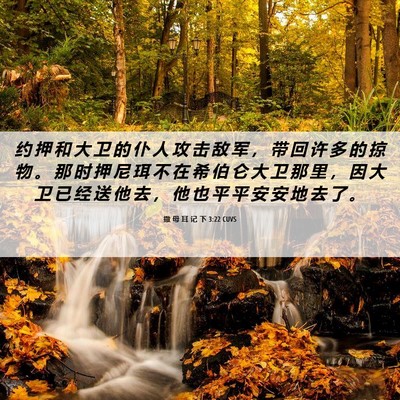 Picture 06 - 撒 母 耳 记 下 3:22 CUVS - 约 押 和 大 卫 的 仆 人 攻 击 敌 军 - Bible Verse Picture