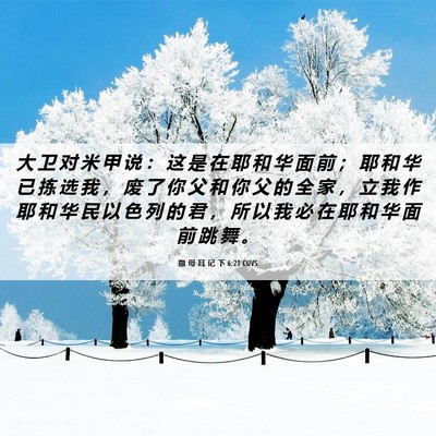 Picture 06 - 撒 母 耳 记 下 6:21 CUVS - 大 卫 对 米 甲 说 ： 这 是 在 耶 和 - Bible Verse Picture