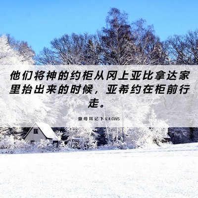 Picture 06 - 撒 母 耳 记 下 6:4 CUVS - 他 们 将 神 的 约 柜 从 冈 上 亚 比 - Bible Verse Picture