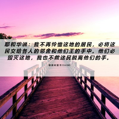 Picture 06 - 撒 迦 利 亚 书 11:6 CUVS - 耶 和 华 说 ： 我 不 再 怜 恤 这 地 - Bible Verse Picture