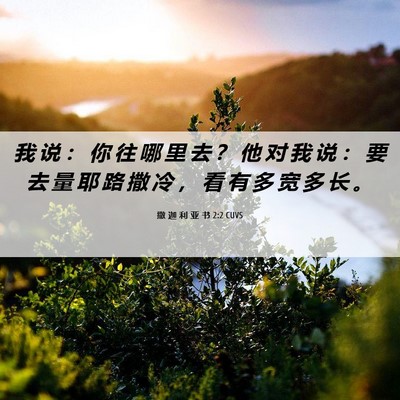 Picture 06 - 撒 迦 利 亚 书 2:2 CUVS - 我 说 ： 你 往 哪 里 去 ？ 他 对 我 - Bible Verse Picture
