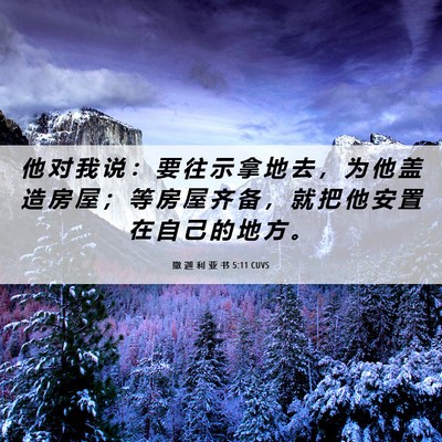 Picture 06 - 撒 迦 利 亚 书 5:11 CUVS - 他 对 我 说 ： 要 往 示 拿 地 去 ， - Bible Verse Picture