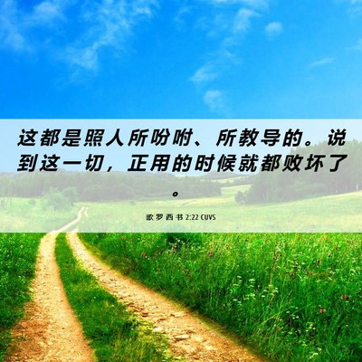 Picture 06 - 歌 罗 西 书 2:22 CUVS - 这 都 是 照 人 所 吩 咐 、 所 教 导 - Bible Verse Picture