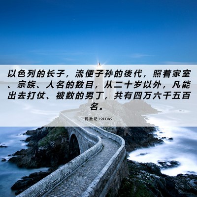 Picture 06 - 民 数 记 1:20 CUVS - 以 色 列 的 长 子 ， 流 便 子 孙 的 - Bible Verse Picture
