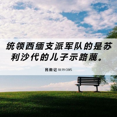 Picture 06 - 民 数 记 10:19 CUVS - 统 领 西 缅 支 派 军 队 的 是 苏 利 - Bible Verse Picture