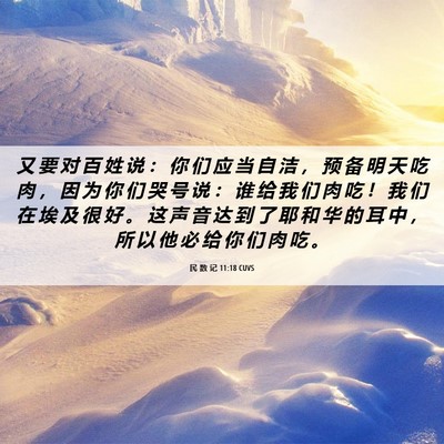 Picture 06 - 民 数 记 11:18 CUVS - 又 要 对 百 姓 说 ： 你 们 应 当 自 - Bible Verse Picture