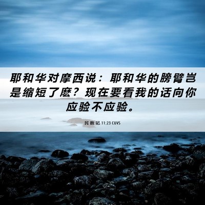 Picture 06 - 民 数 记 11:23 CUVS - 耶 和 华 对 摩 西 说 ： 耶 和 华 的 - Bible Verse Picture