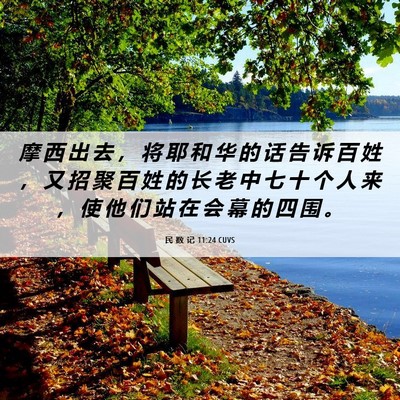 Picture 06 - 民 数 记 11:24 CUVS - 摩 西 出 去 ， 将 耶 和 华 的 话 告 - Bible Verse Picture