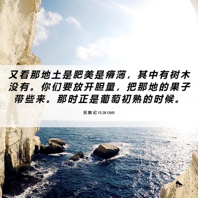 Picture 06 - 民 数 记 13:20 CUVS - 又 看 那 地 土 是 肥 美 是 瘠 薄 ， - Bible Verse Picture