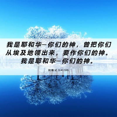Picture 06 - 民 数 记 15:41 CUVS - 我 是 耶 和 华 ─ 你 们 的 神 ， 曾 - Bible Verse Picture