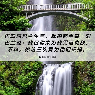 Picture 06 - 民 数 记 24:10 CUVS - 巴 勒 向 巴 兰 生 气 ， 就 拍 起 手 - Bible Verse Picture