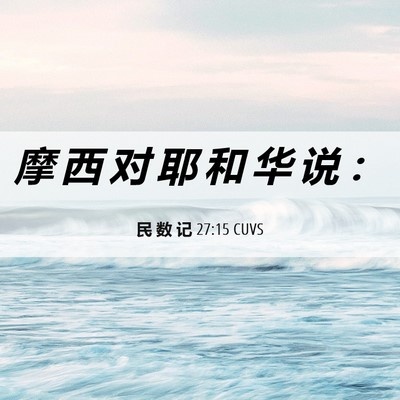 Picture 06 - 民 数 记 27:15 CUVS - 摩 西 对 耶 和 华 说 - Bible Verse Picture