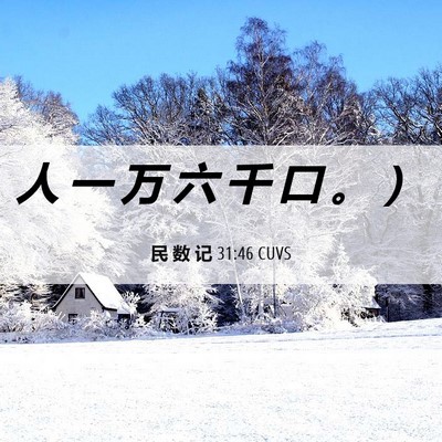 Picture 06 - 民 数 记 31:46 CUVS - 人 一 万 六 千 口 。 - Bible Verse Picture