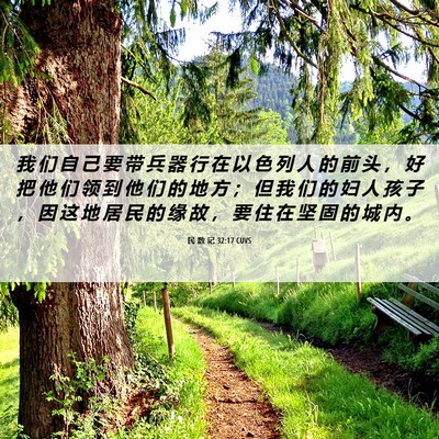 Picture 06 - 民 数 记 32:17 CUVS - 我 们 自 己 要 带 兵 器 行 在 以 色 - Bible Verse Picture