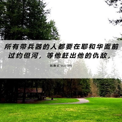 Picture 06 - 民 数 记 32:21 CUVS - 所 有 带 兵 器 的 人 都 要 在 耶 和 - Bible Verse Picture