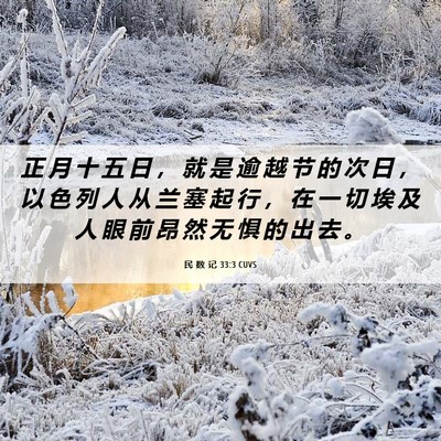 Picture 06 - 民 数 记 33:3 CUVS - 正 月 十 五 日 ， 就 是 逾 越 节 的 - Bible Verse Picture