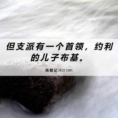 Picture 06 - 民 数 记 34:22 CUVS - 但 支 派 有 一 个 首 领 ， 约 利 的 - Bible Verse Picture