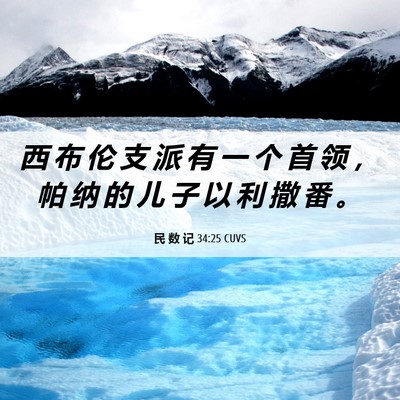 Picture 06 - 民 数 记 34:25 CUVS - 西 布 伦 支 派 有 一 个 首 领 ， 帕 - Bible Verse Picture
