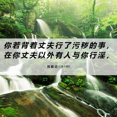 Picture 06 - 民 数 记 5:20 CUVS - 你 若 背 着 丈 夫 行 了 污 秽 的 事 - Bible Verse Picture
