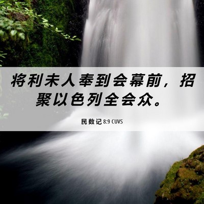 Picture 06 - 民 数 记 8:9 CUVS - 将 利 未 人 奉 到 会 幕 前 ， 招 聚 - Bible Verse Picture
