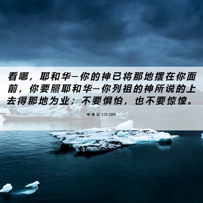 Picture 06 - 申 命 记 1:21 CUVS - 看 哪 ， 耶 和 华 ─ 你 的 神 已 将 - Bible Verse Picture