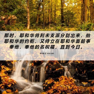 Picture 06 - 申 命 记 10:8 CUVS - 那 时 ， 耶 和 华 将 利 未 支 派 分 - Bible Verse Picture