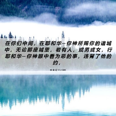 Picture 06 - 申 命 记 17:2 CUVS - 在 你 们 中 间 ， 在 耶 和 华 ─ 你 - Bible Verse Picture
