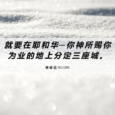 Picture 06 - 申 命 记 19:2 CUVS - 就 要 在 耶 和 华 ─ 你 神 所 赐 你 - Bible Verse Picture