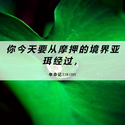 Picture 06 - 申 命 记 2:18 CUVS - 你 今 天 要 从 摩 押 的 境 界 亚 珥 - Bible Verse Picture